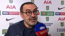 Maurizio Sarri disagrees with VAR and believes Harry Kane was offside! | Tottenham v Chelsea