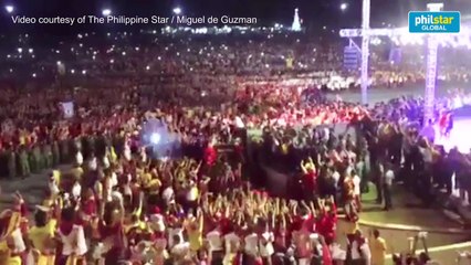 The andas carrying the image of the Black Nazarene exits the Quirino Grandstand