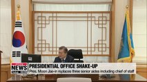 Pres. Moon Jae-in replaces three senior aides including chief of staff