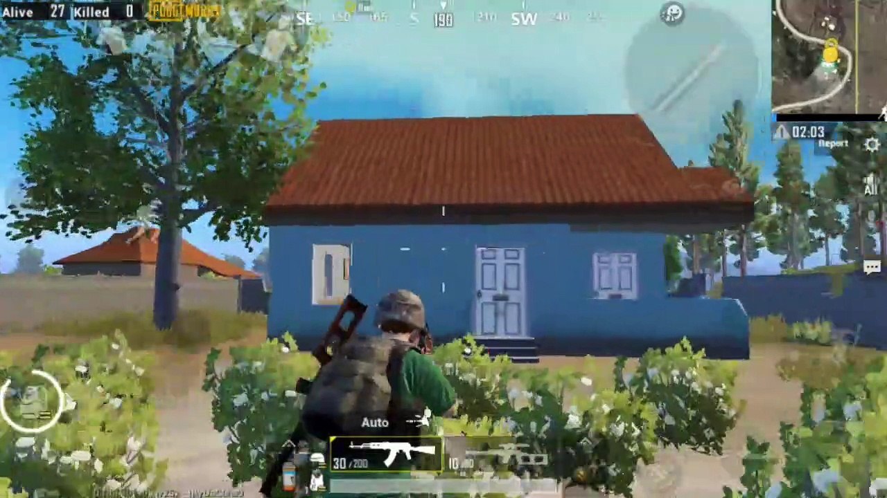 pubg mobile  climbing on top of building
