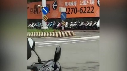 Bắt được chồng đi "hú hí" với bồ, người phụ nữ lái ô tô chồm lên đầu xe chồng