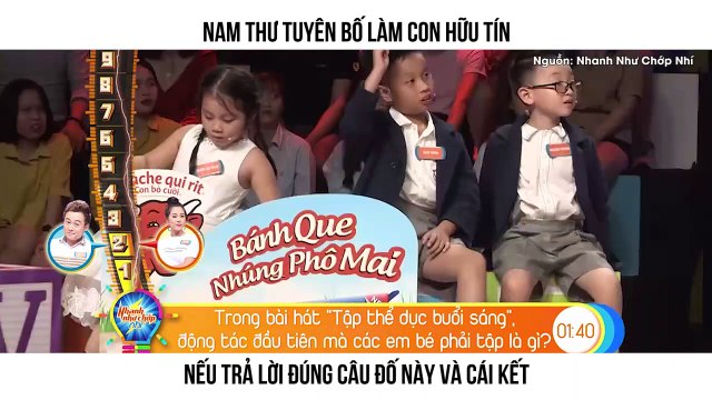 NAM THƯ TUYÊN BỐ LÀM CON HỮU TÍN NẾU TRẢ LỜI ĐÚNG CÂU ĐỐ NÀY VÀ CÁI KẾT