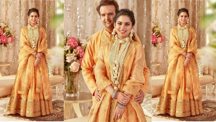 Isha Ambani और Anand Primal की Haldi ceremony का लुक Sabyasachi ने अब किया शेयर | FilmiBeat