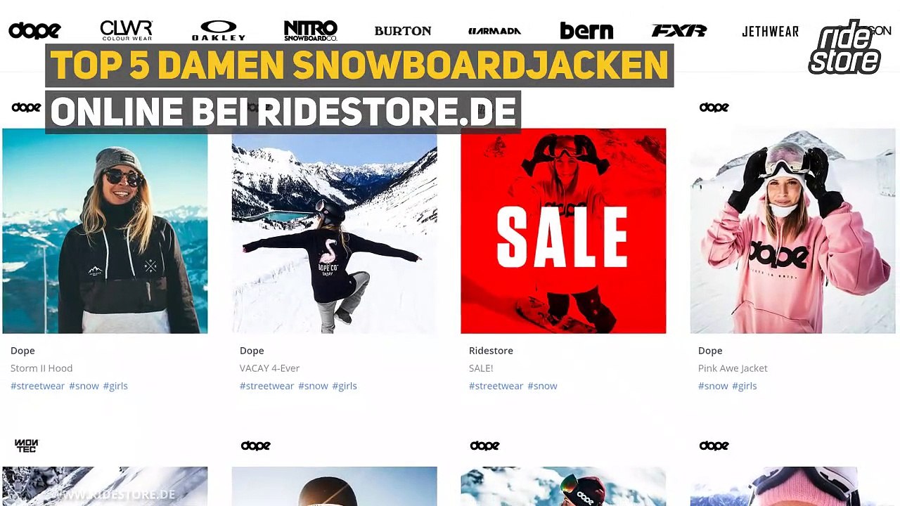 Top 5 Damen Snowboardjacken bei Ridestore