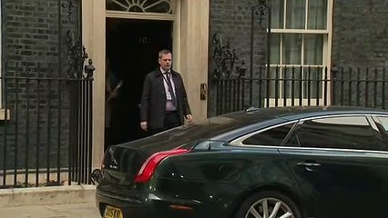 Theresa May departs Downing Street for PMQ's