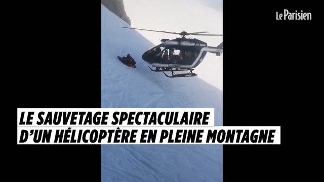 Les images spectaculaires d’un hélicoptère en mission sauvetage en haute montagne