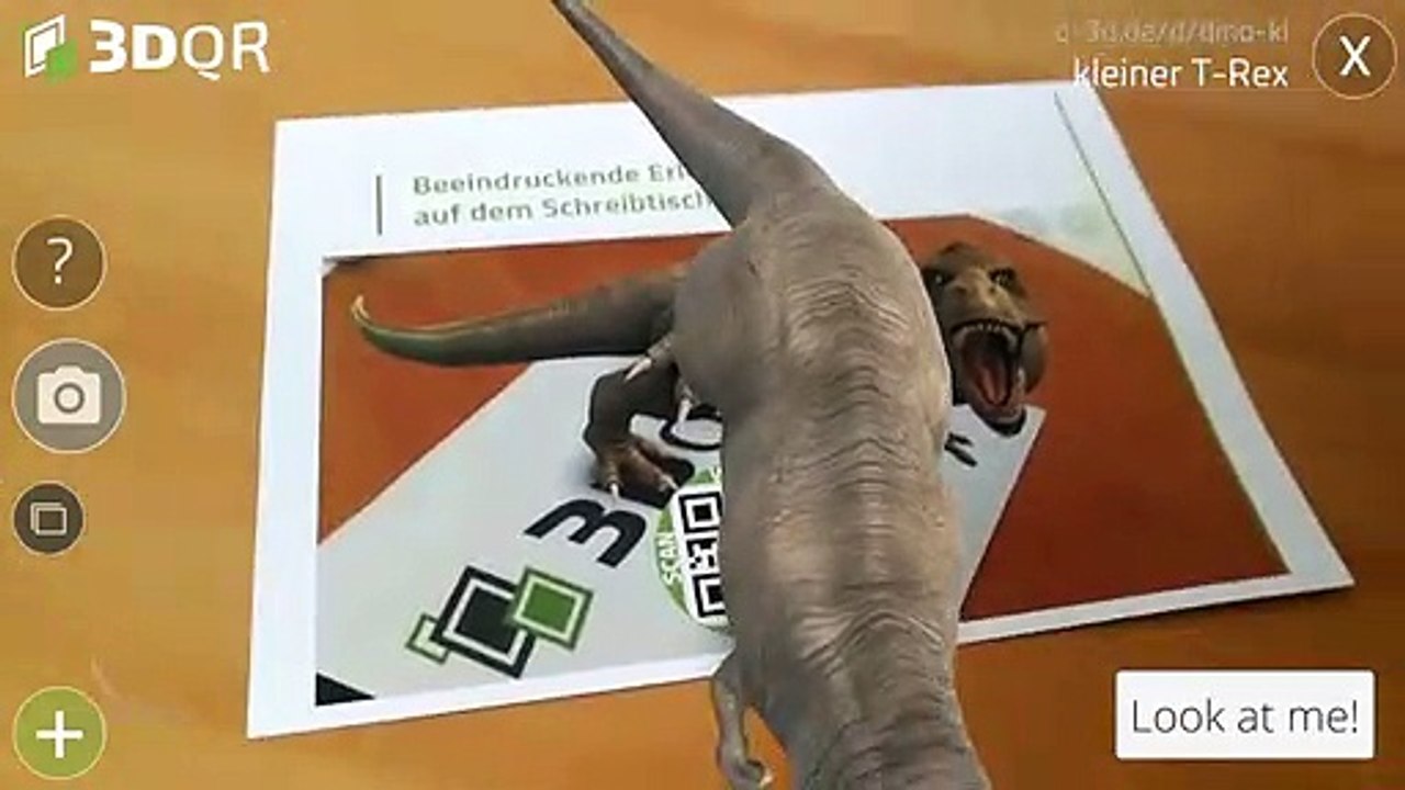 3DQR T-Rex Augmented Reality Demo