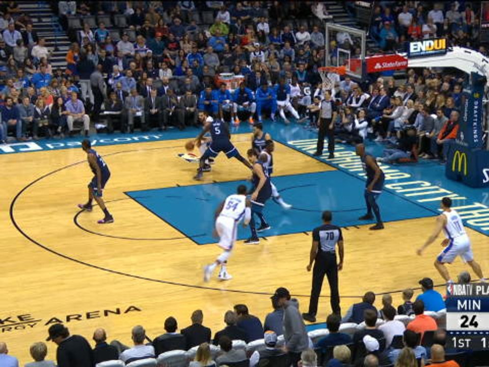 Towns and Adams trade dunks as Timberwolves edge Thunder
