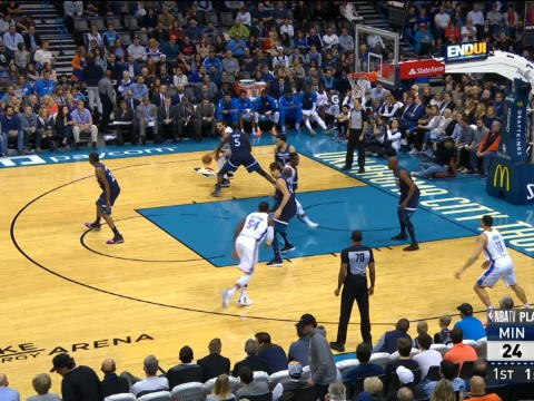 Towns and Adams trade dunks as Timberwolves edge Thunder