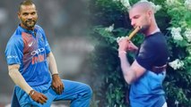 Shihar Dhawan Shows off unique talent, which he was practicing for 3 years | वनइंंडिया हिंदी