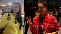 Sunny Leone & Pooja Hegde spotted in amazing Airport looks; Watch Video | FilmiBeat