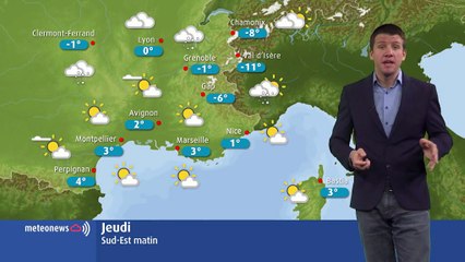 Les prévisions météo du jeudi 10 janvier
