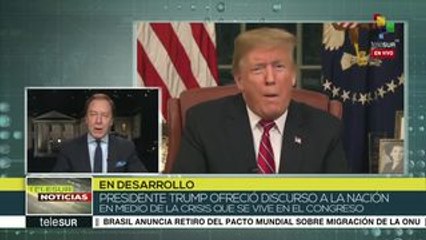 EEUU: Trump ofrece mensaje a la nación; insiste en el muro con México