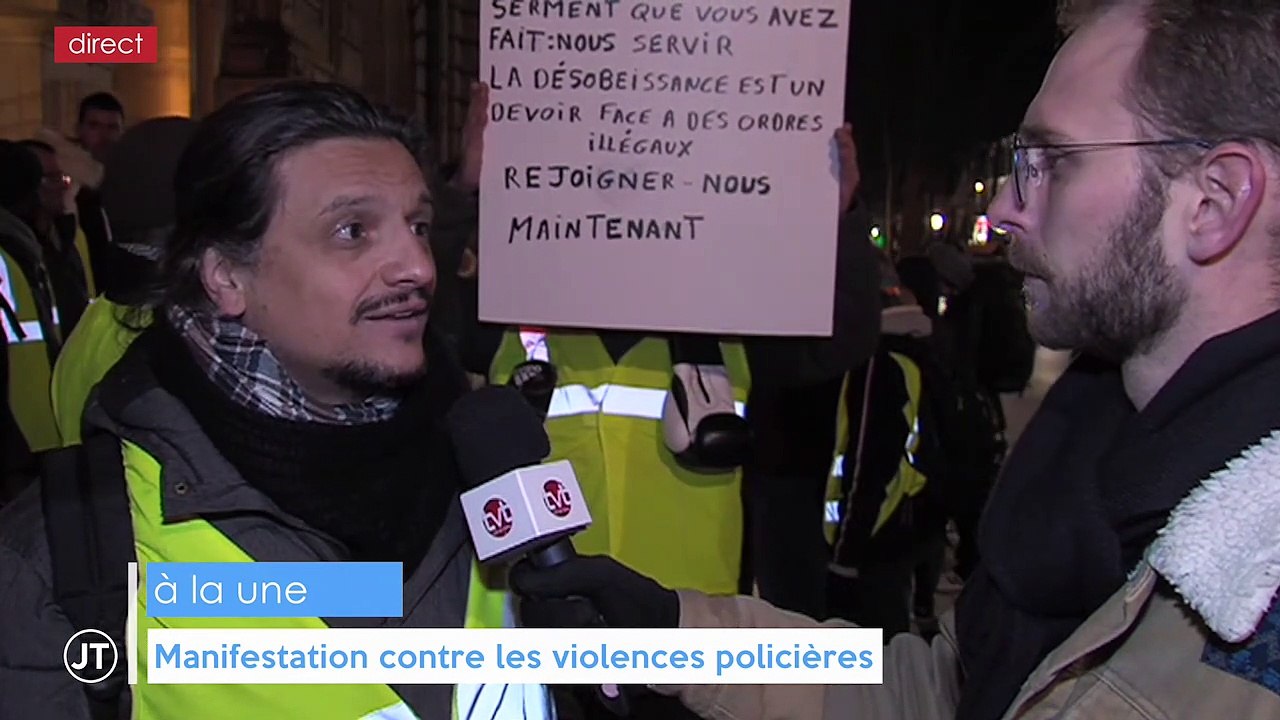 Manifestation contre les violences policières - duplex  Samuel COLLIN , place Jean Jaurès Tours - 09/01/2019