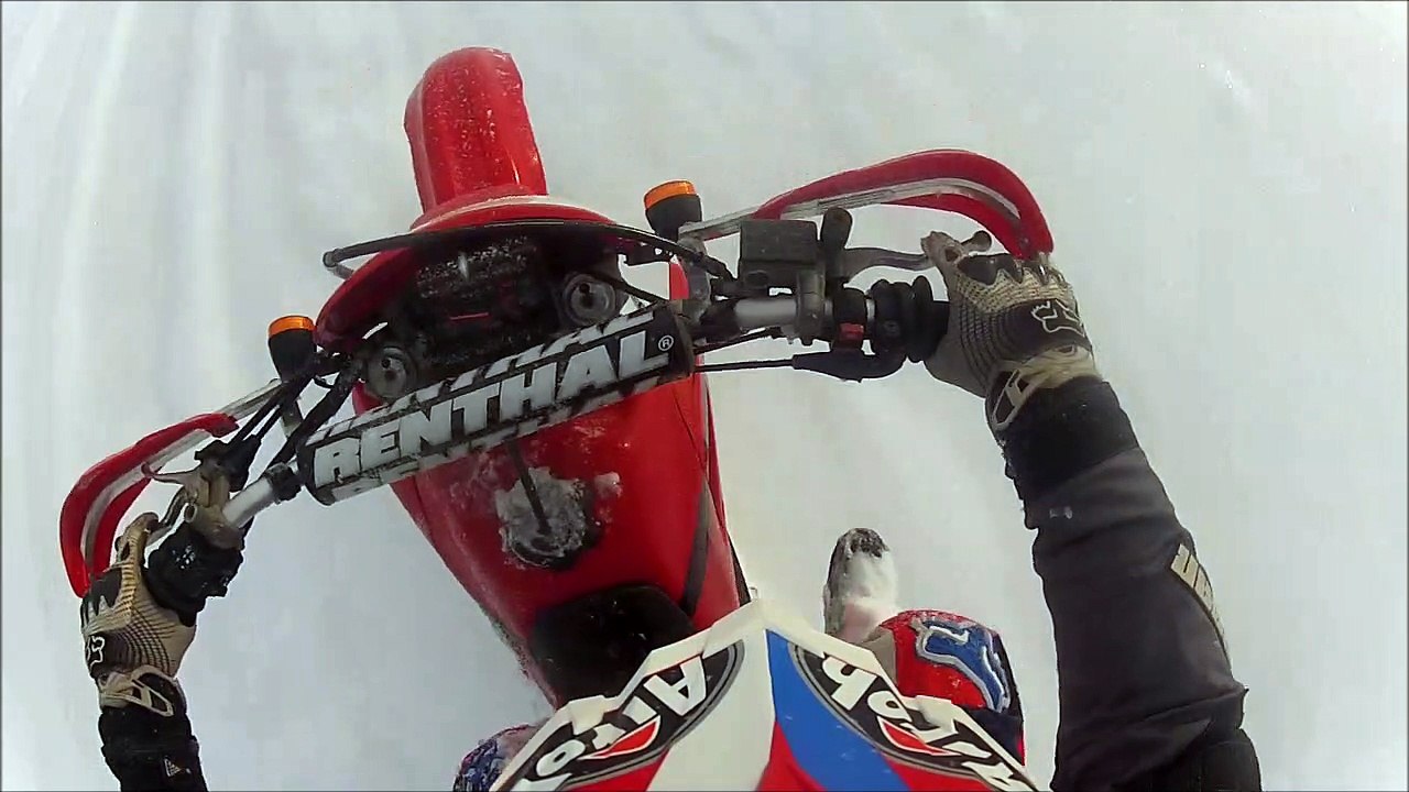 Russian Rider's Bike Breaks the Ice