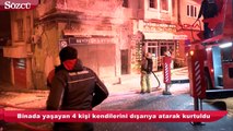 Beyoğlu’nda iki katlı bina alev alev yandı