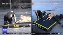 [투데이 영상] 얼음 호수 고립된 개…소방관의 헌신