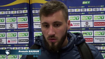 Après Bordeaux - HAC (1-0), réaction de Romain Basque