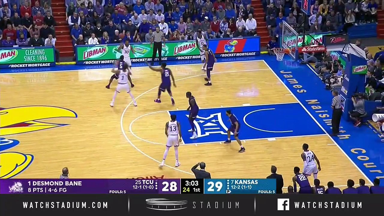 No. 25 TCU vs. No. 7 Kansas Basketball Highlights (2018-19)