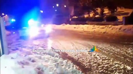 Χιόνια έπεσαν σε Ι.Χ. και του έκαναν ζημιές