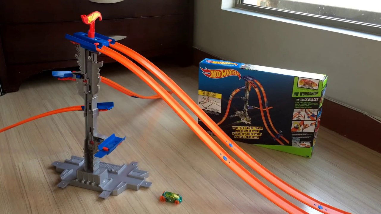HOT WHEELS Workshop Track Builder 5 Lane Tower Starter Set - Unboxing and  Review - with Slow Motion! - video Dailymotion