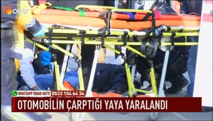 Otomobilin çarptığı yaya yaralandı