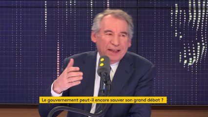 #GrandDebat "Je ne sais pas très bien ce que signifie de dire 'telle question ne sera pas traitée (...) Il n'y a rien à craindre dans l'expression des citoyens" déclare François Bayrou
