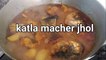 katla macher jhol bengali style || fish recipes bengali style || phulkopi diye katla macher jhol