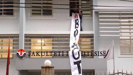 Report TV - Një grup studentësh shkaktojnë kaos brenda fakulteteve, nuk lejojnë zhvillimin e mësimit