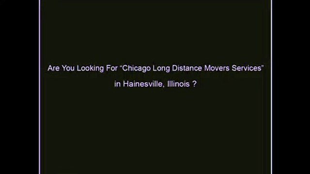 Chicago Long Distance Movers | Call Now: (847) 675-1222