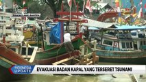 2 Pekan Pasca Tsunami, Nelayan Evakuasi Badan Kapal yang Terseret Tsunami