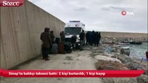 Sinop’ta balıkçı teknesi battı 2 kişi kurtarıldı, 1 kişi kayıp