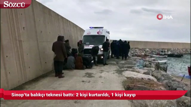 Sinop’ta balıkçı teknesi battı 2 kişi kurtarıldı, 1 kişi kayıp