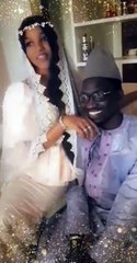 Demba Guissé et sa "Niarel", fille d'un milliardaire, en amoureux le jour du mariage