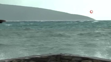 Şiddetli Fırtına Bodrum'u Esir Aldı