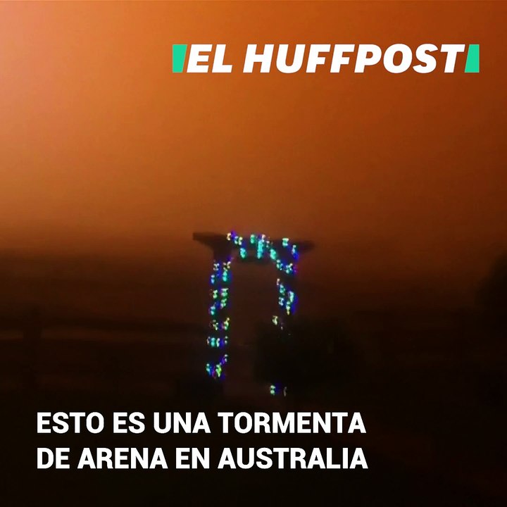Una tormenta de arena tiñe de rojo el cielo australiano