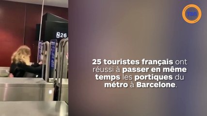 Un nouveau challenge en vue ? 25 fraudeurs passe en même temps un portique de métro !