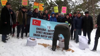 Öğrenciler yaban hayatı için doğaya yem bıraktı - ANKARA