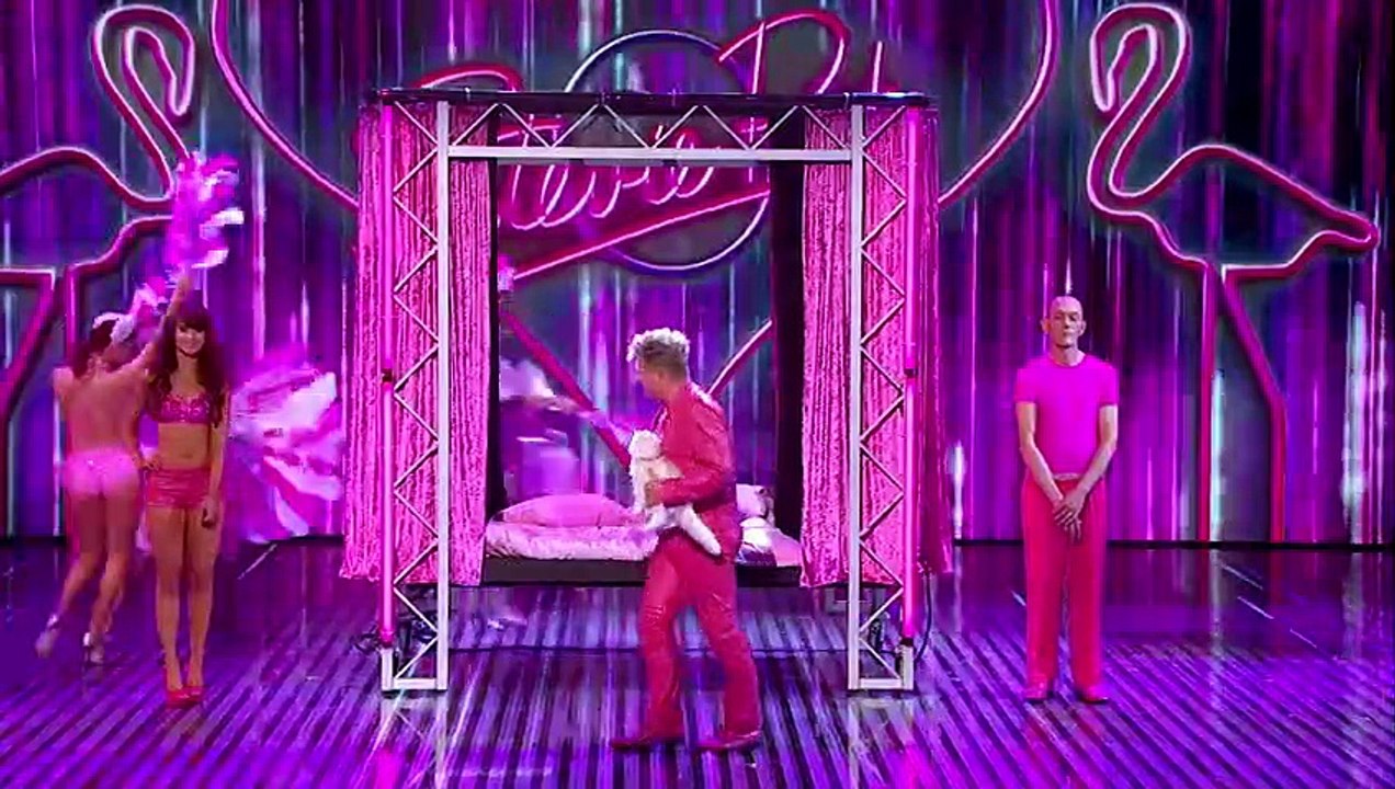 Magician In Pink Conjures Up A Hunk on Britain's Got Talent   Magicians Got Talent