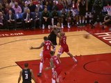 Ouch! Giannis hits Harden in face with ball before Bucks three