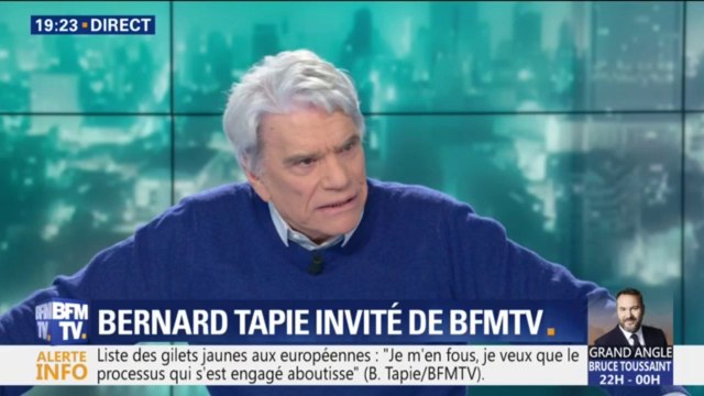 Bernard Tapie sur la crise des gilets jaunes : Il y a un manque d’autorité et je ne m'en plains pas