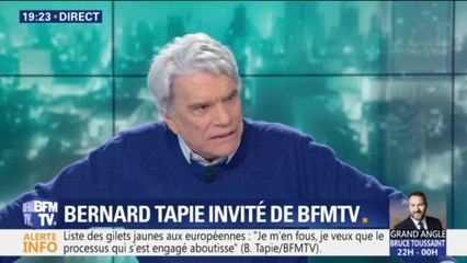 Bernard Tapie sur la crise des gilets jaunes : "Il y a un manque d’autorité et je ne m'en plains pas"