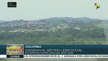 Asesinan a séptimo líder social en Colombia en 2019