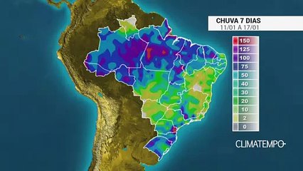 Como fica a  chuva no BR nos próximos dias