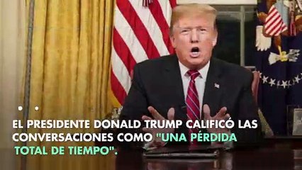 Trump sale de reunión con demócratas sobre cierre del gobierno