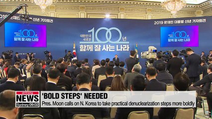 Sanctions relief depends on speed of N. Korea's denuclearization: Pres. Moon