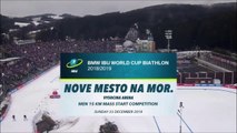 CdM biathlon - mass-start H de Nove Mesto, 23 décembre 2018