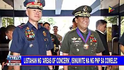 Listahan ng 'areas of concern,' isinumite na ng PNP sa COMELEC