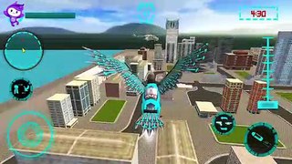 US Police Transforming Robot Eagle Flying War By My 500 Stars Games