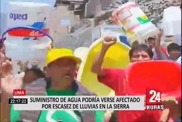 Escasez de lluvias en la sierra afectaría el suministro de agua en Lima